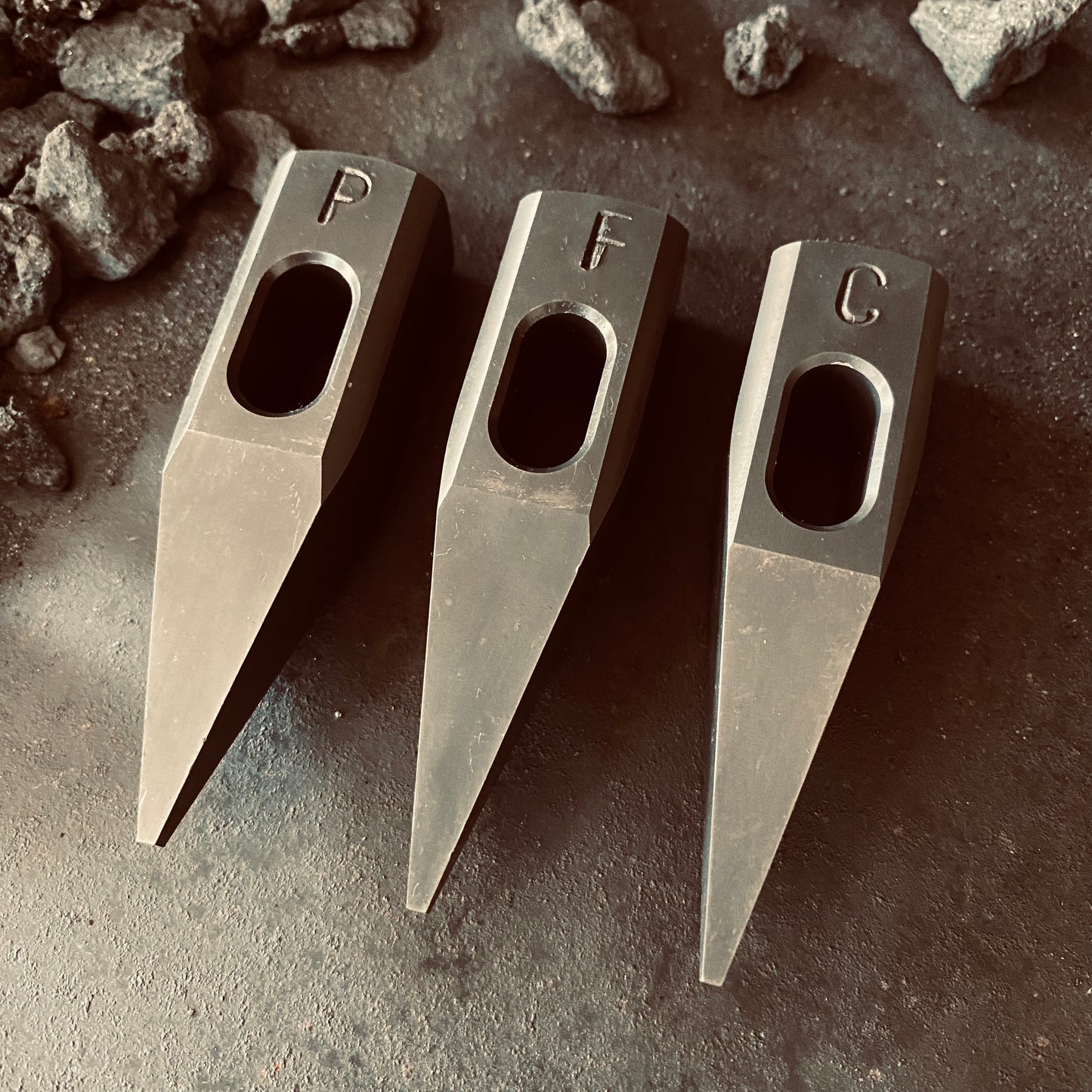 Holzgriff Falzeisen Stempelhammer